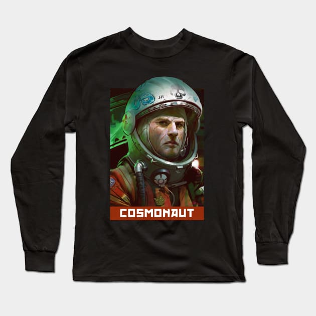 Cosmonaut Long Sleeve T-Shirt by Ignacio Bazan Lazcano